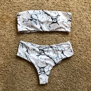 NEVER WORN White Marble Bikini